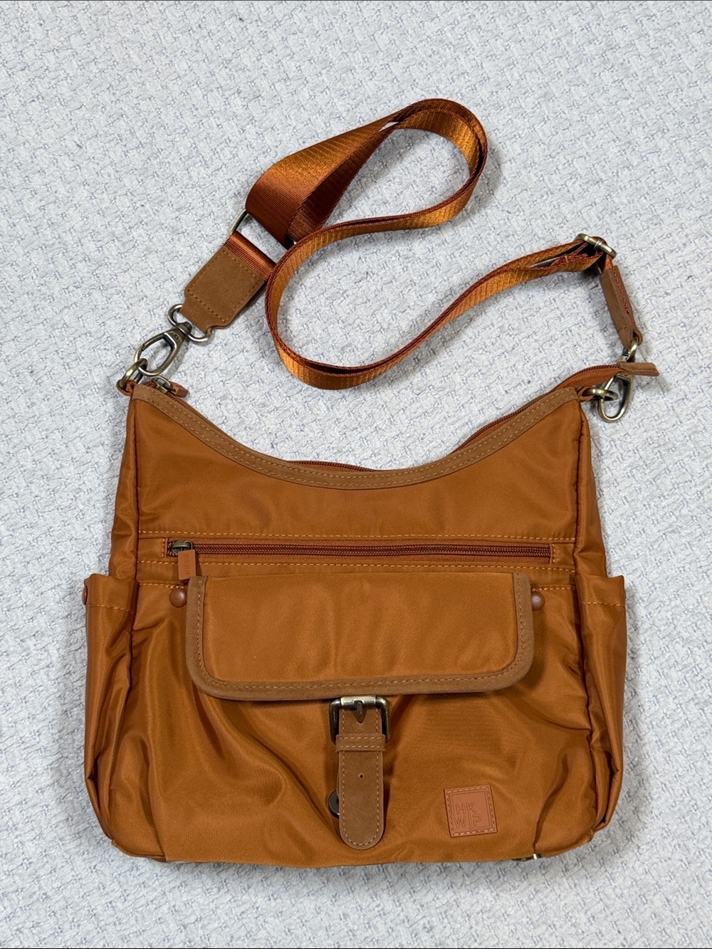 IHKWIP The Persuede Shoulder Bag with Crossbody Saddle Brown